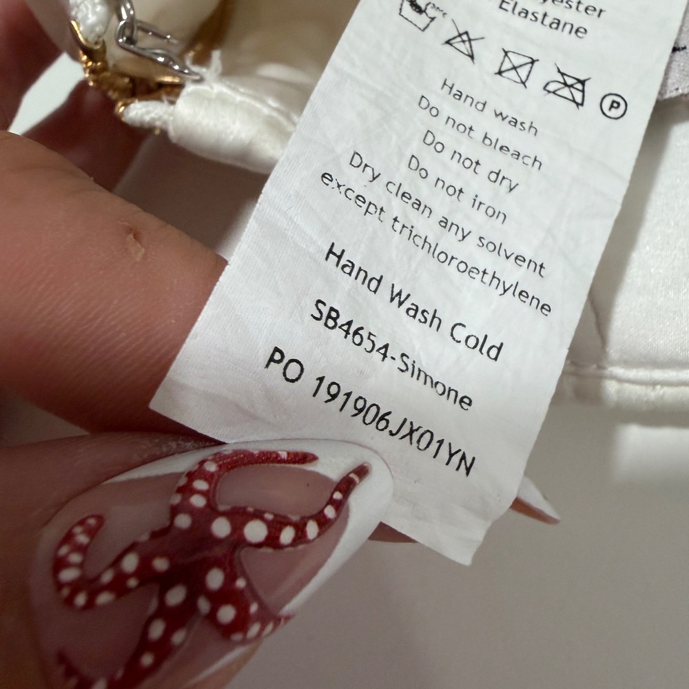 House of CB Simone Ivory Satin Boned Corset Top Strapless SB4654 Size S - Picture 8 of 10